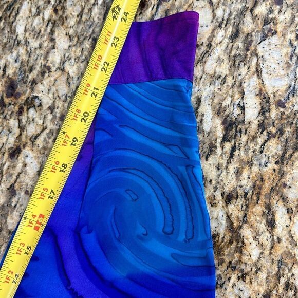 Aliki Yamani Creations Vintage Silk Long Sleeve Button Down Shirt Size M/L - Picture 7 of 9